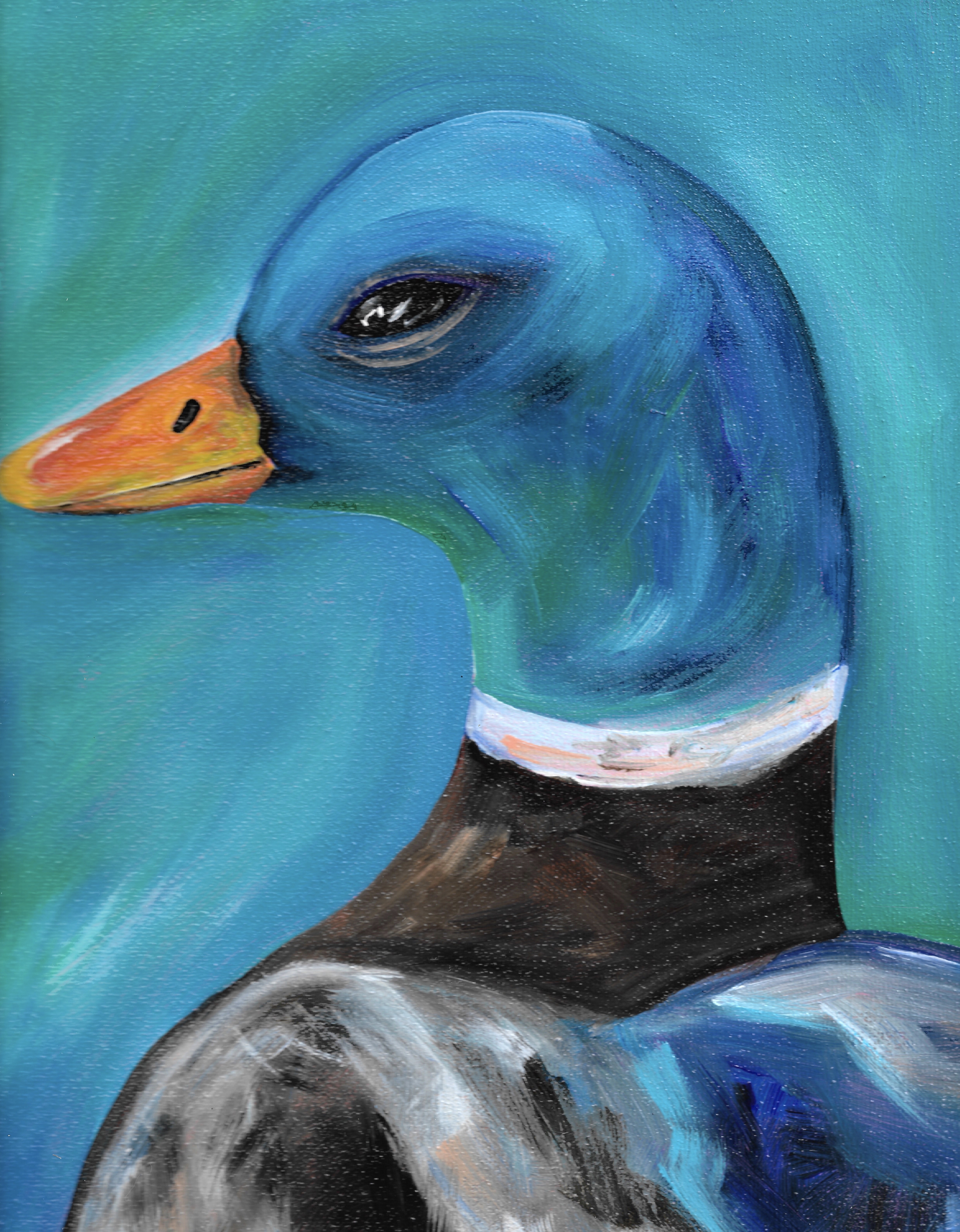 painting of a duck